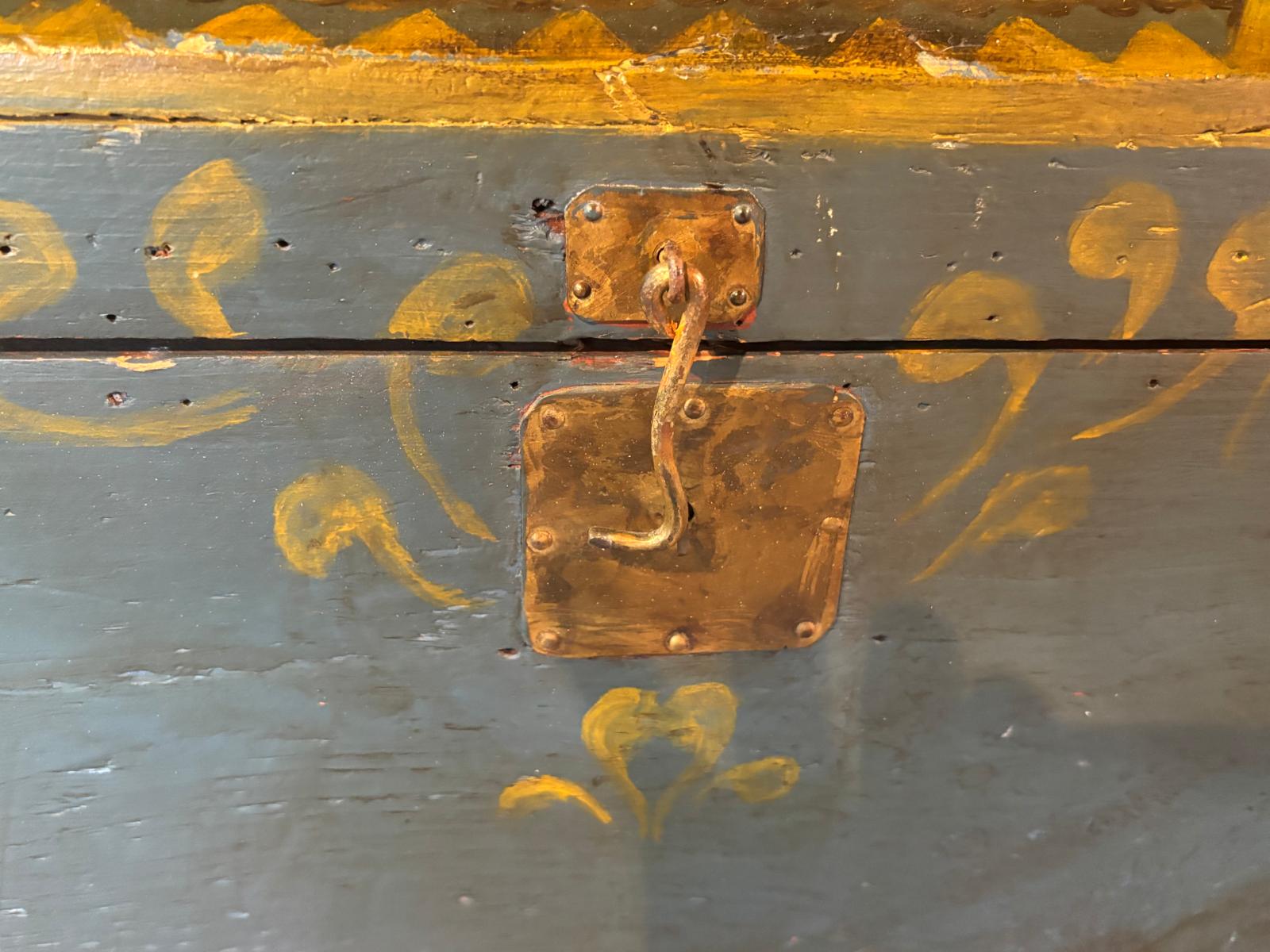 Early 19th Century Dome-Top Small Blanket Chest Circa  1840
