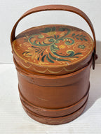 WONDERFULLY FOLKY PENNSYLVANIA-GERMAN PAINT-DECORATED SALT BOX