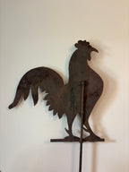 Antique Iron Rooster Weathervane