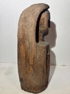Exceptional Primitive Anthropomorphic Log-Form Folk Carving