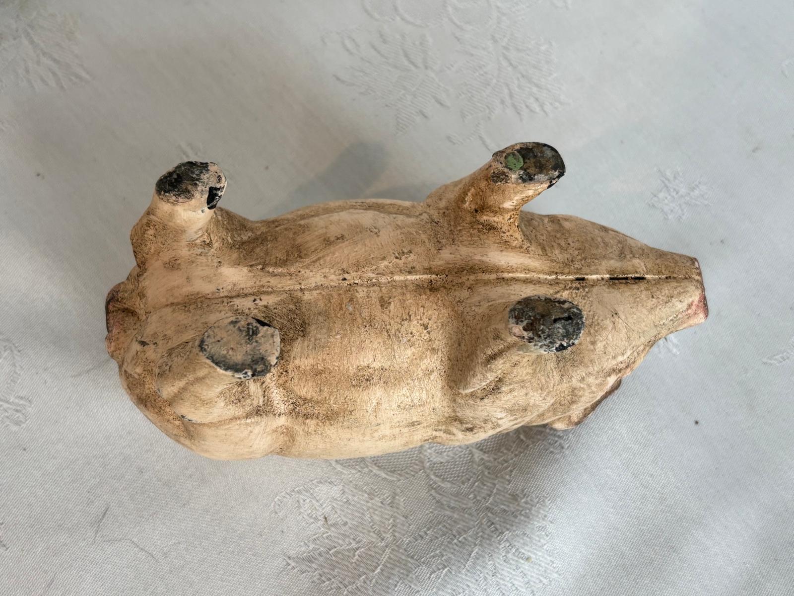 Cast Metal Pig Figure | Still Bank