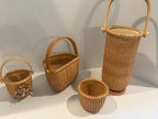 Collection of Four Handwoven Nantucket-Style Baskets Cape Cod, Massachusetts, late 20th century