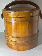 Pennsylvania Bentwood Sewing Bucket with Interior Shelf, Mid-19th Century