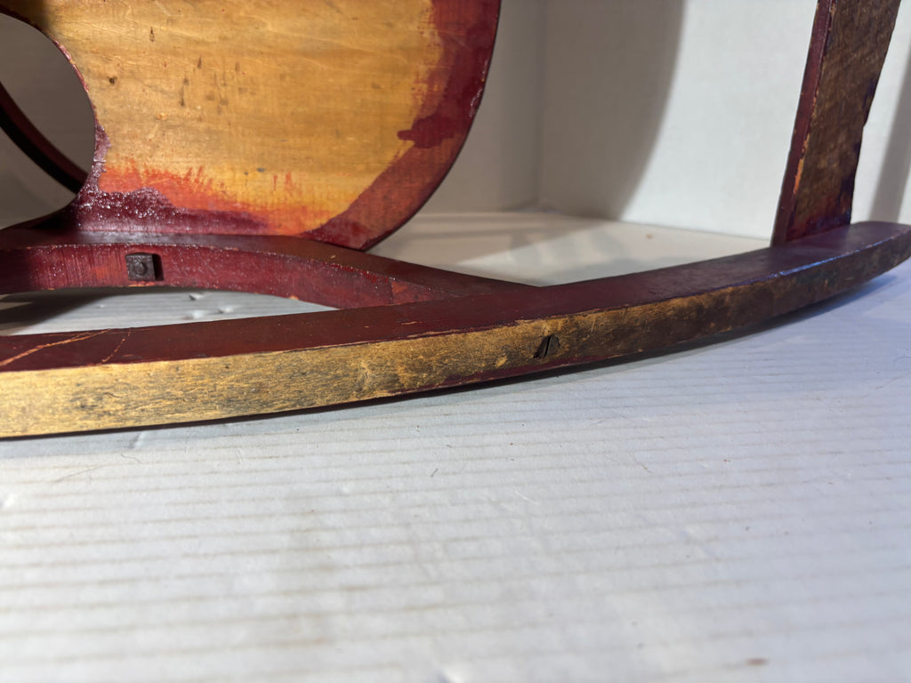 AMERICAN FOLK ART NURSERY ROCKING HORSE