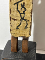 WONDERFULLY FOLKY AMERICAN CARVED & PAINTED NATIVE AMERICAN WOMAN WHIRLIGIG