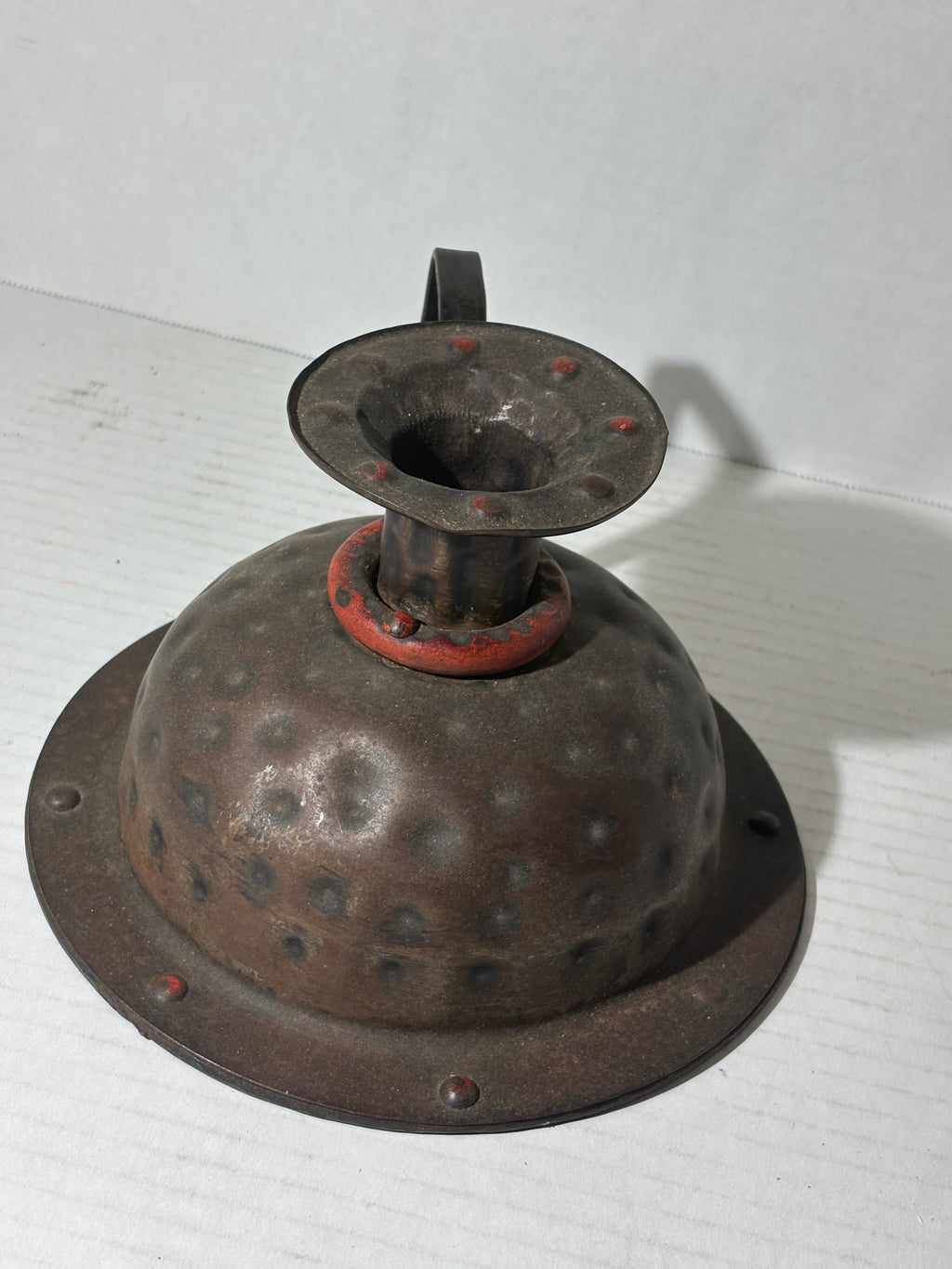 German Arts & Crafts Hammered Copper Chamberstick