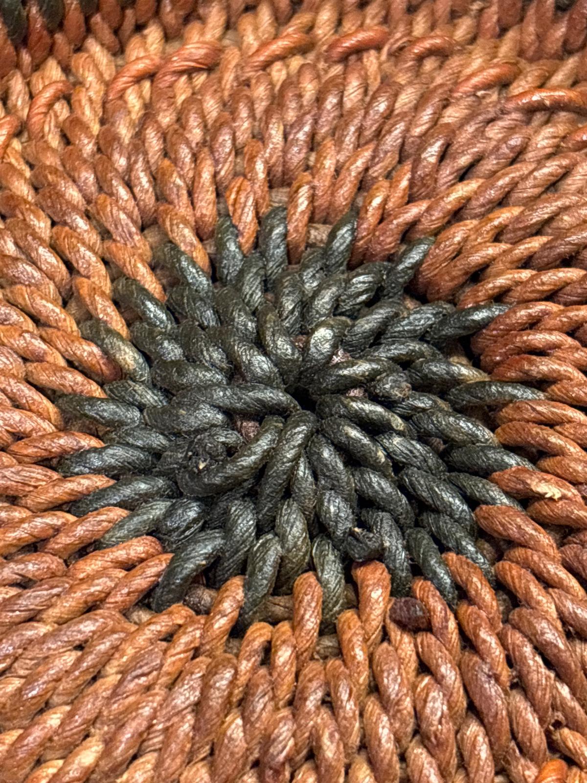 Superb Scandinavian root-twist (rotslöjd) vessel, handmade in Norway or Sweden, ca. 1880–1930.