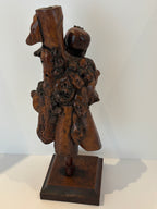 Large Chinese Qing Dynasty Rootwood Figure of a Daoist Immortal, Probably Li Tieguai