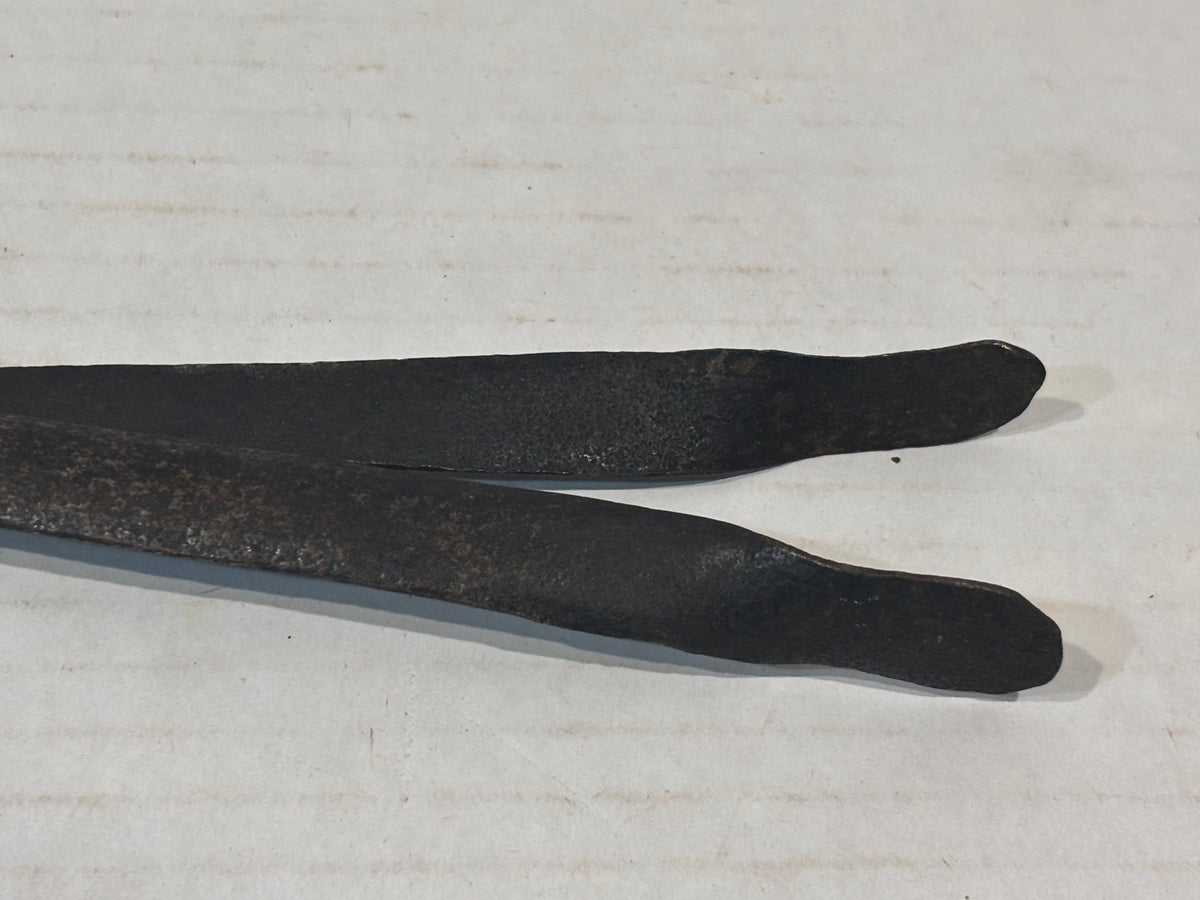 Early Pennsylvania Wrought-Iron Ember & Pipe Tongs, 18th Century