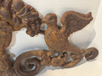 Victorian Cast-Iron Architectural Gate Crest with Birds and Fruit Basket
American, circa 1870–1895