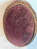 Exceptional Mi’kmaq Curlicue Basketry Pin Cushion
