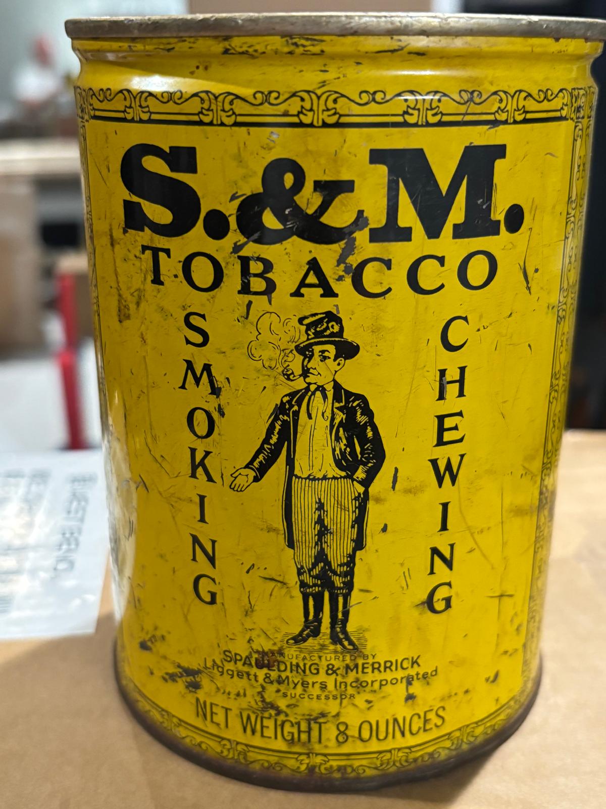 Early 20th Century Lithographed Tobacco Tin Spaulding & Merrick (Liggett & Myers Inc., successor) St. Louis, Missouri, c. 1900–1915