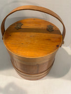 Pennsylvania Bentwood Sewing Bucket with Interior Shelf, Mid-19th Century