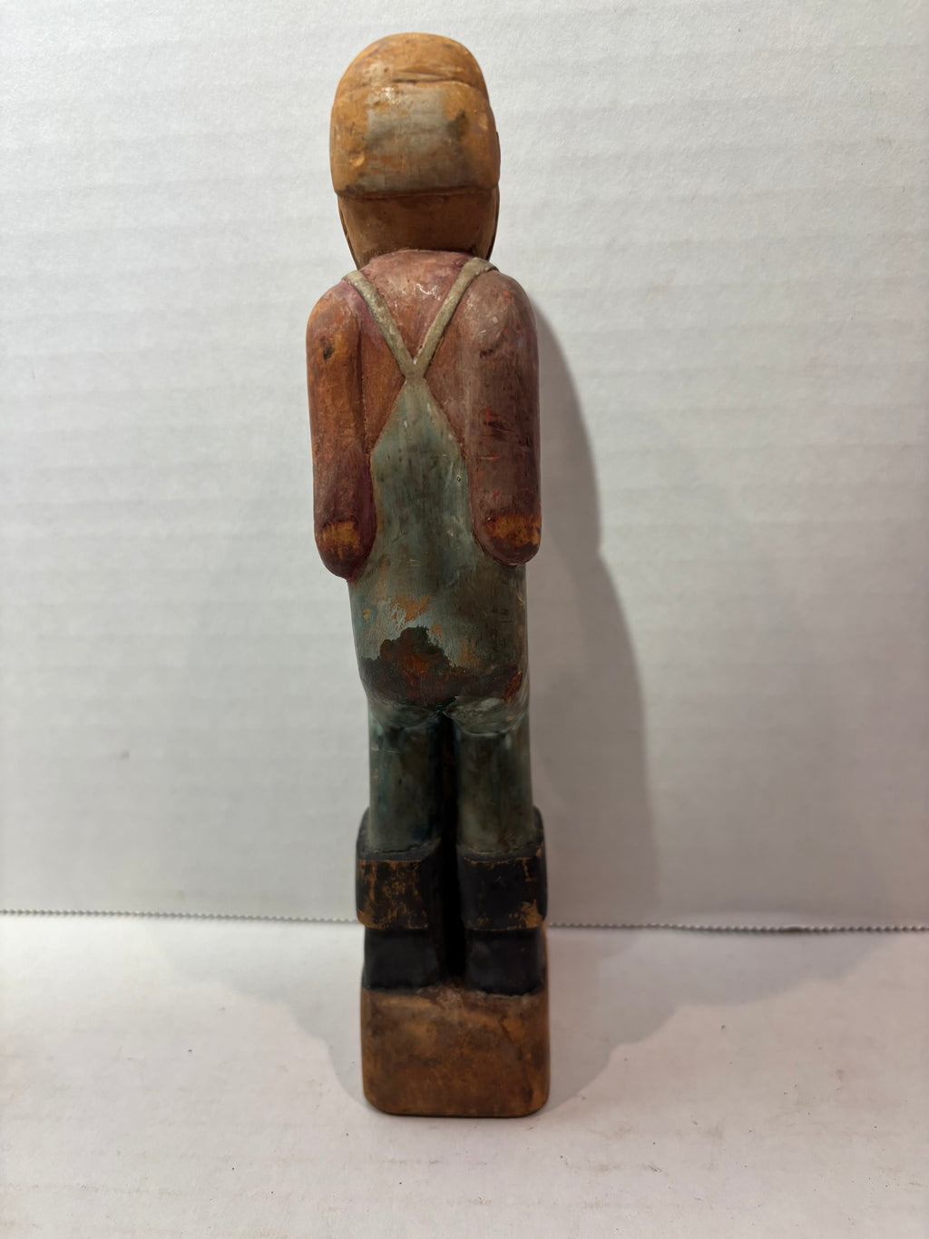 American Folk Art Carved and Painted Bearded Woodsman