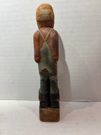 American Folk Art Carved and Painted Bearded Woodsman