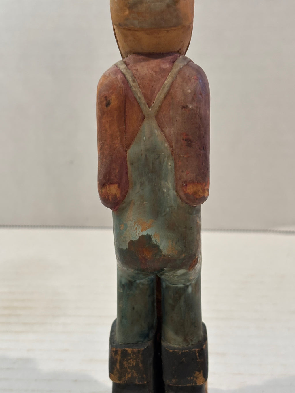 American Folk Art Carved and Painted Bearded Woodsman