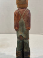 American Folk Art Carved and Painted Bearded Woodsman