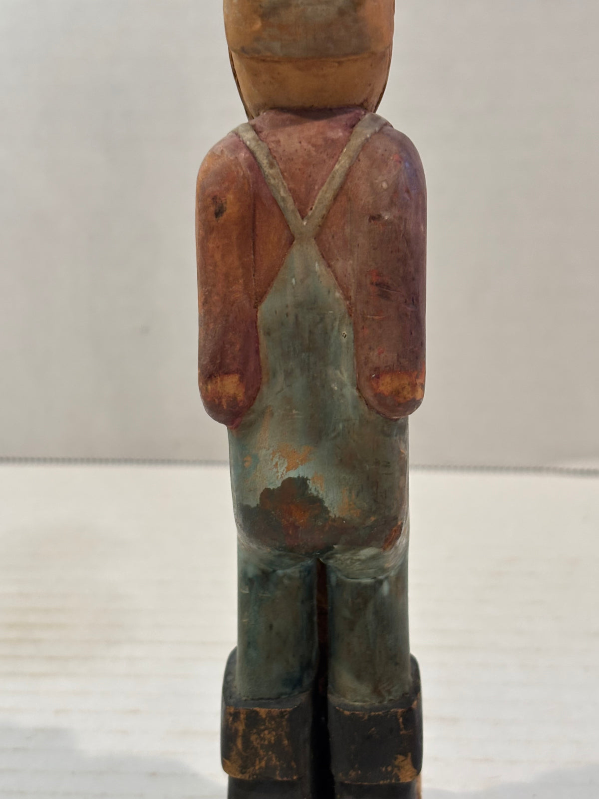 American Folk Art Carved and Painted Bearded Woodsman