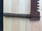 MONUMENTAL 19TH-CENTURY AMERICAN TWO-MAN LOGGING SAW Great American / Crown-Tooth Pattern