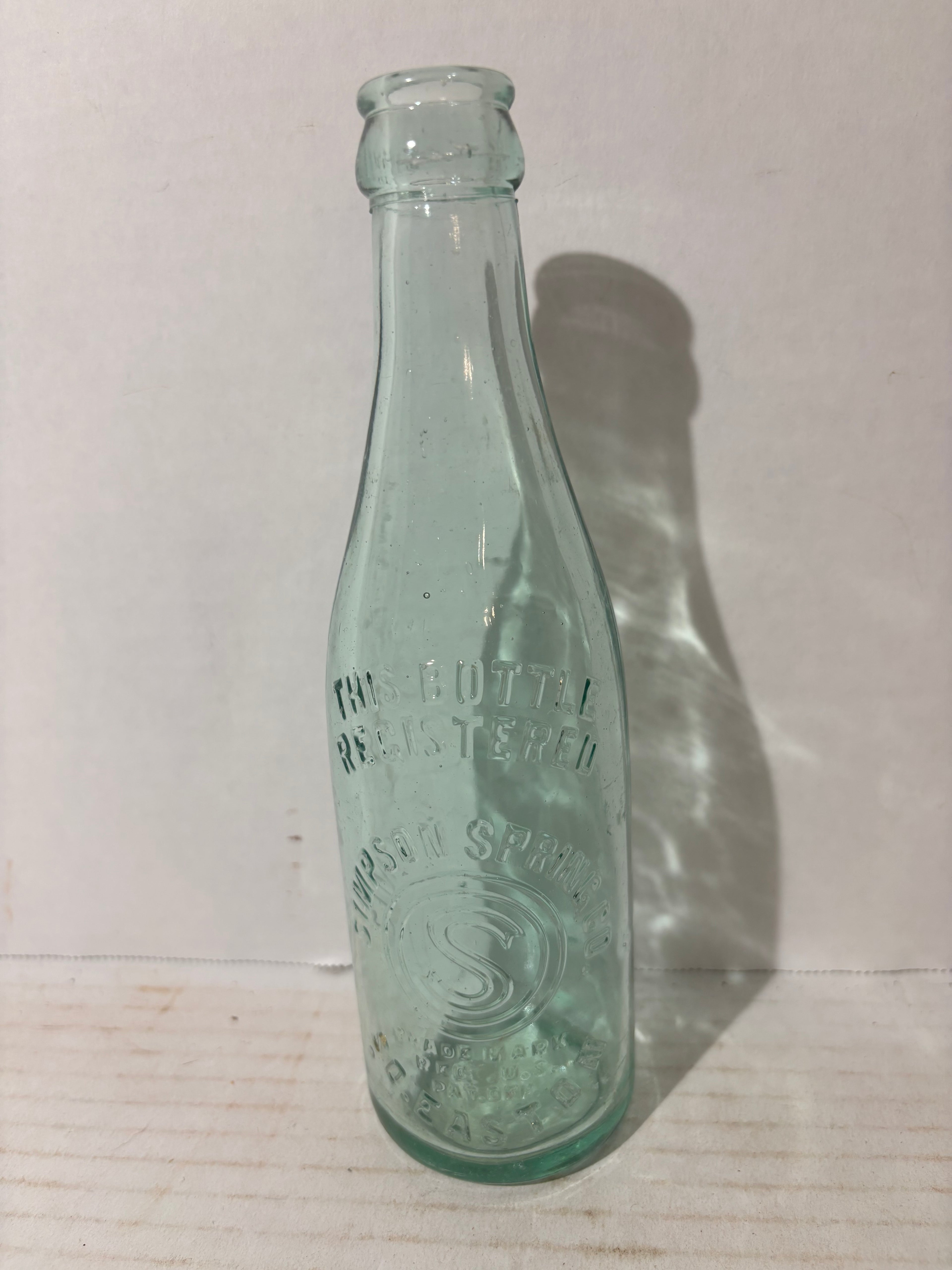 Simpson Spring Company Embossed Spring Water Bottle