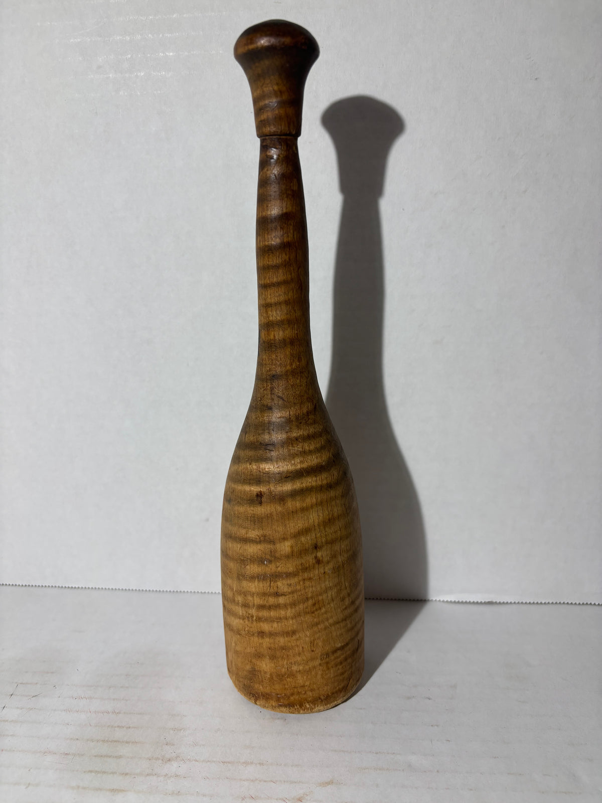EXCEPTIONAL AMERICAN TIGER MAPLE TREEN MASHER