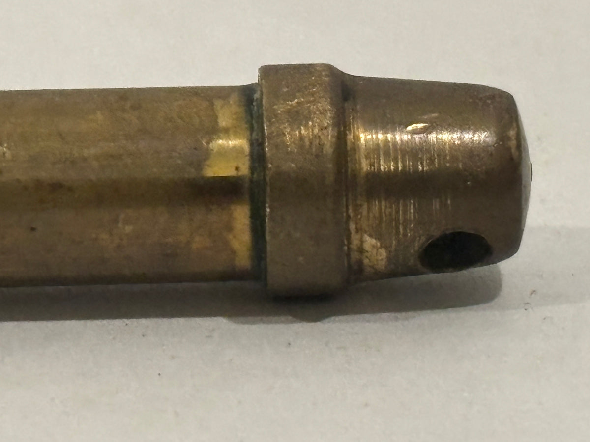 UNUSUAL EARLY BRASS TELESCOPING THREE-PRONG HEARTH FORK