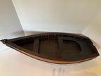 Large American Folk Art Plank-Built Fishing & Rowboat Model with Original Oars