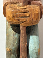 American Folk Art Carved and Painted Bearded Woodsman