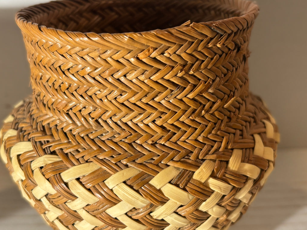 Three Indigenous Central American Miniature Basket Vessels
Probably Panama or Costa Rica, Mid-20th Century (circa 1955–1975)