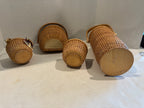 Collection of Four Handwoven Nantucket-Style Baskets Cape Cod, Massachusetts, late 20th century