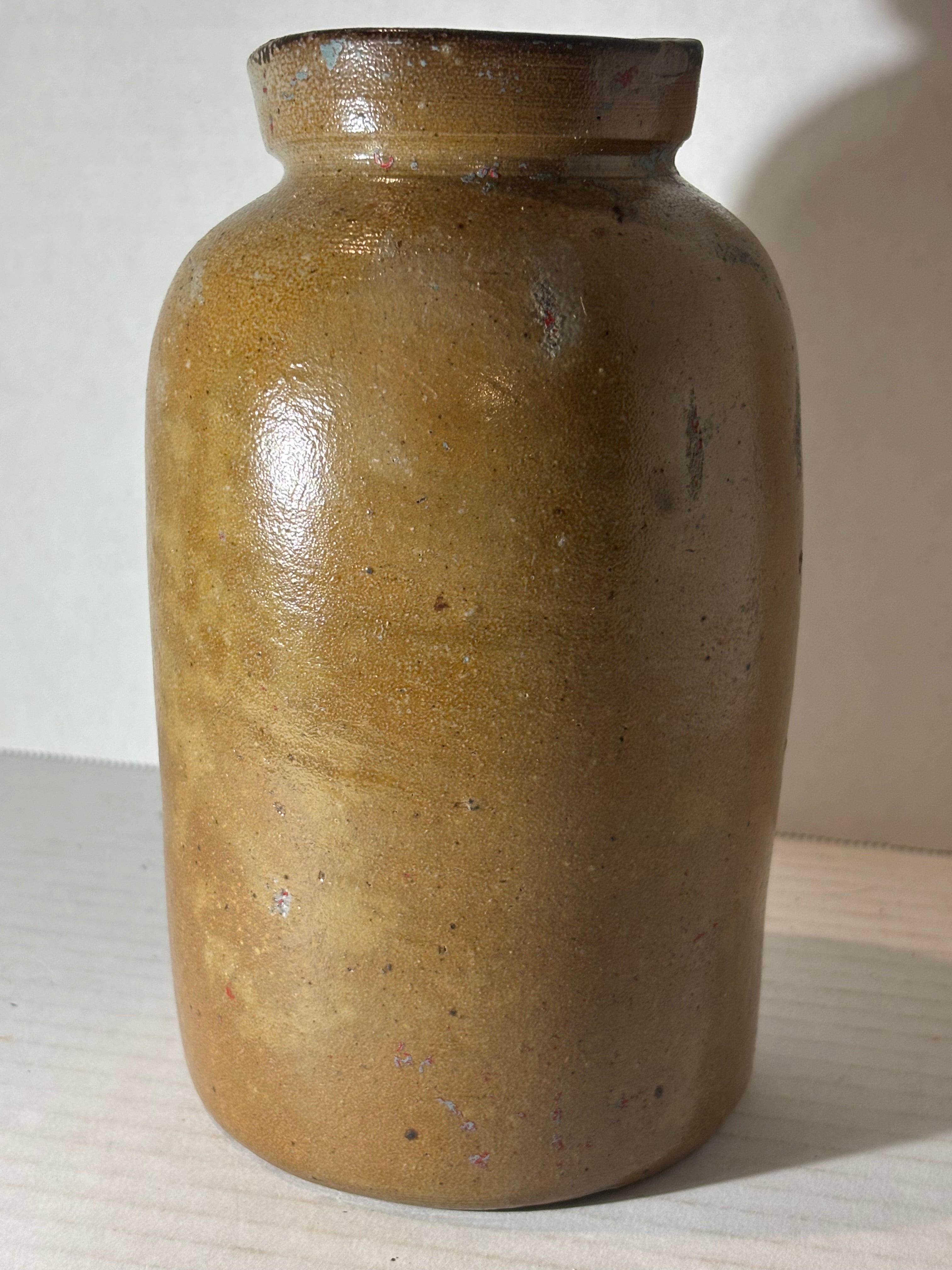 Small American Glazed Utility Crock American, late 19th to early 20th century