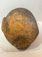 East African Carved & Fiber-Bound Wood Vessel