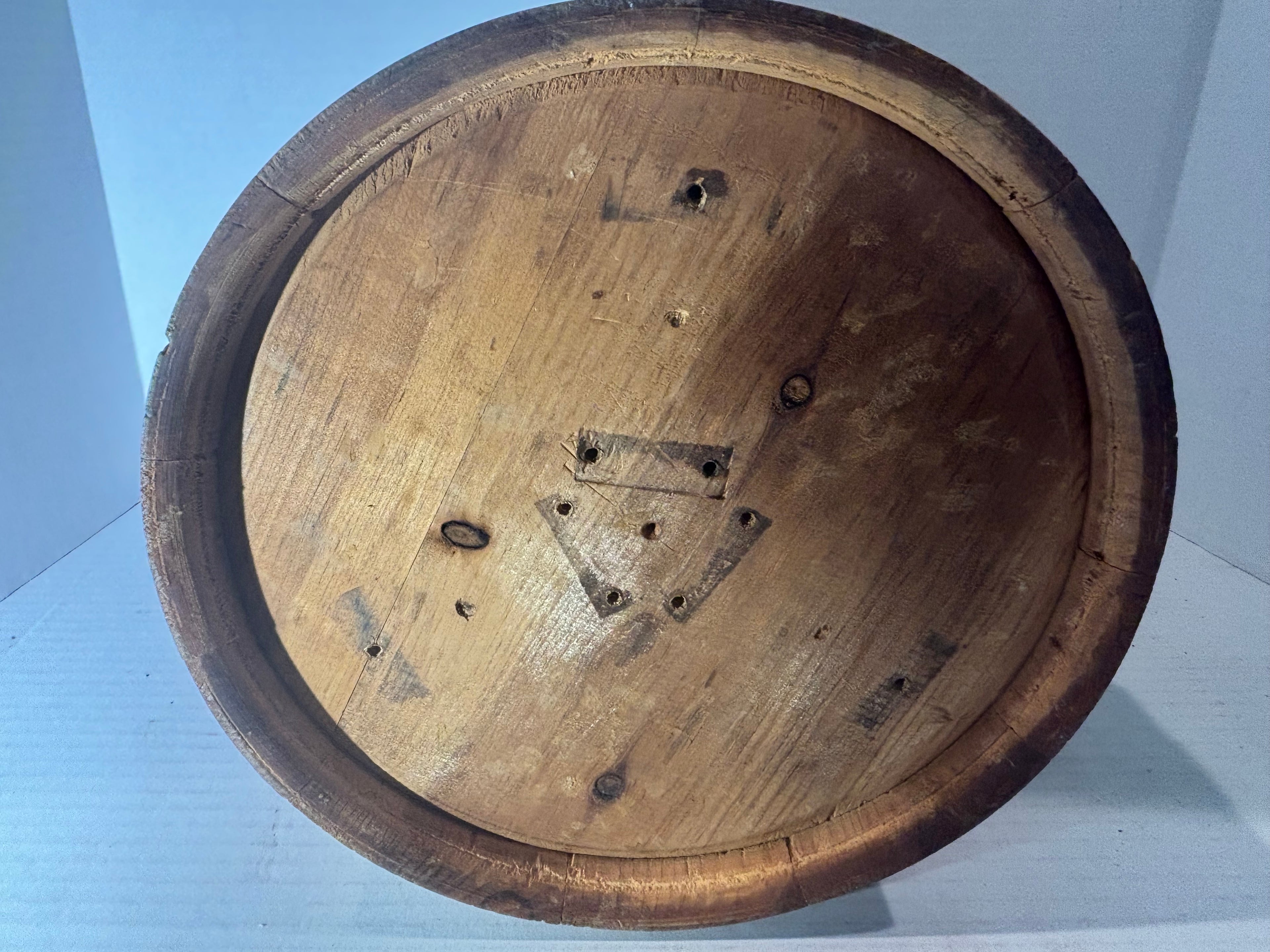 Pennsylvania Bentwood Sewing Bucket with Interior Shelf, Mid-19th Century