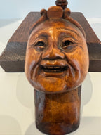Large Chinese Qing Dynasty Rootwood Figure of a Daoist Immortal, Probably Li Tieguai