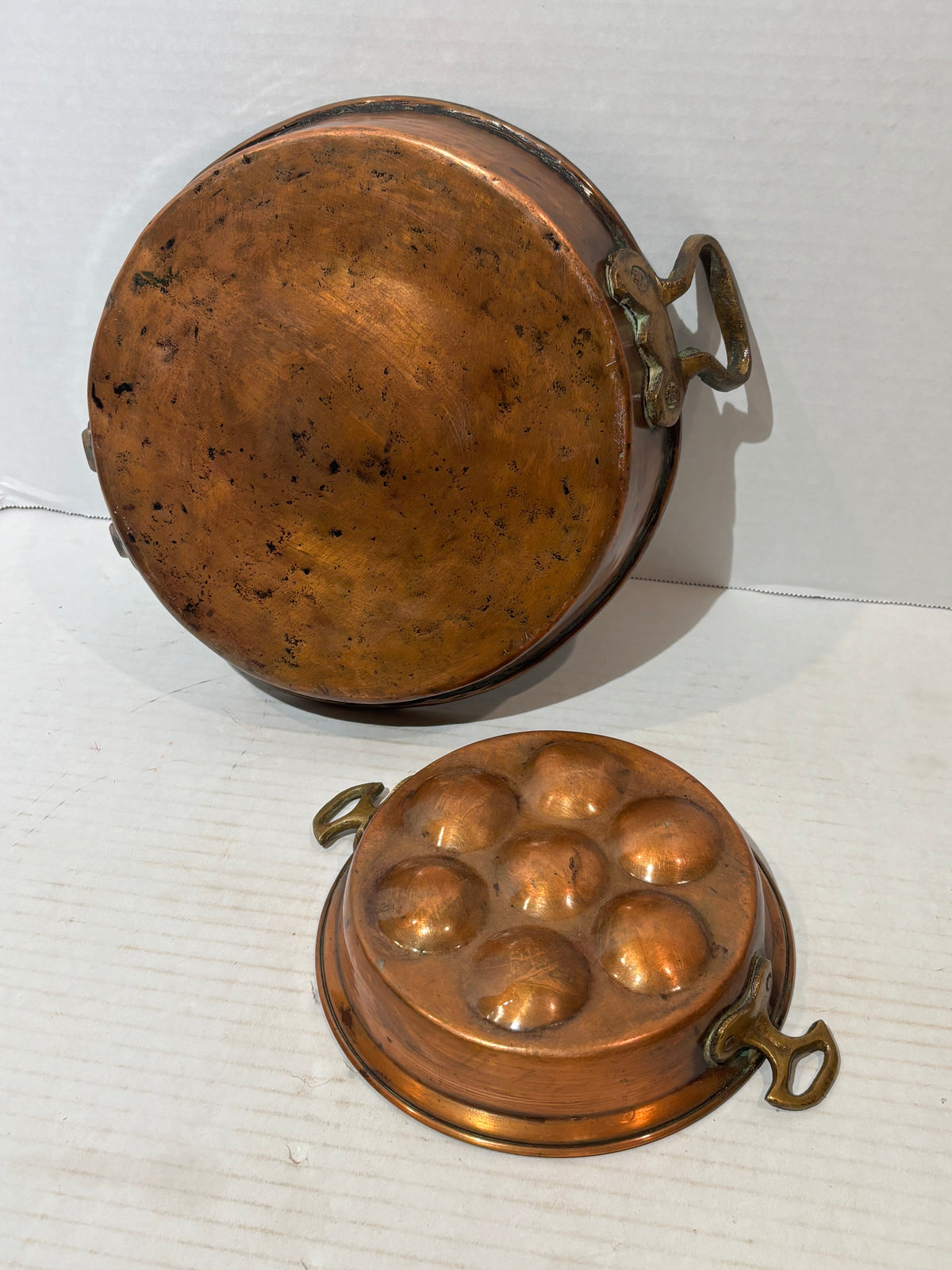 EARLY TIN-LINED COPPER CULINARY PANS French or Continental European, circa 1860–1890 Copper