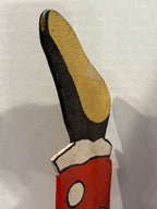 WONDERFULLY GRAPHIC AMERICAN FOLK ART ACROBATIC CLOWN WHIRLIGIG