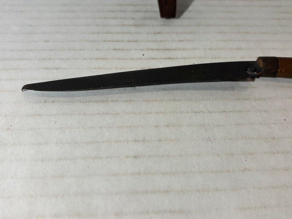 Late 19th Century Grafting Knife with Original Folk-Carved Wooden Sheath
