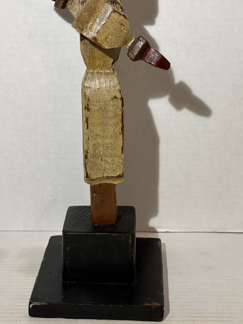 WONDERFULLY FOLKY AMERICAN CARVED & PAINTED NATIVE AMERICAN WOMAN WHIRLIGIG