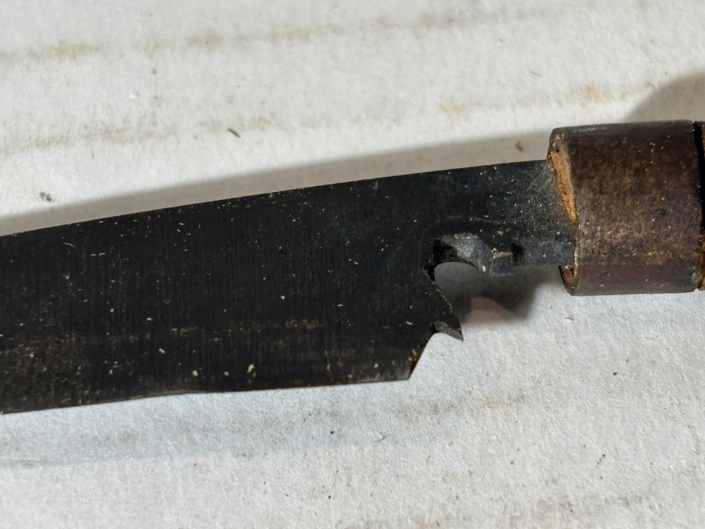 Late 19th Century Grafting Knife with Original Folk-Carved Wooden Sheath