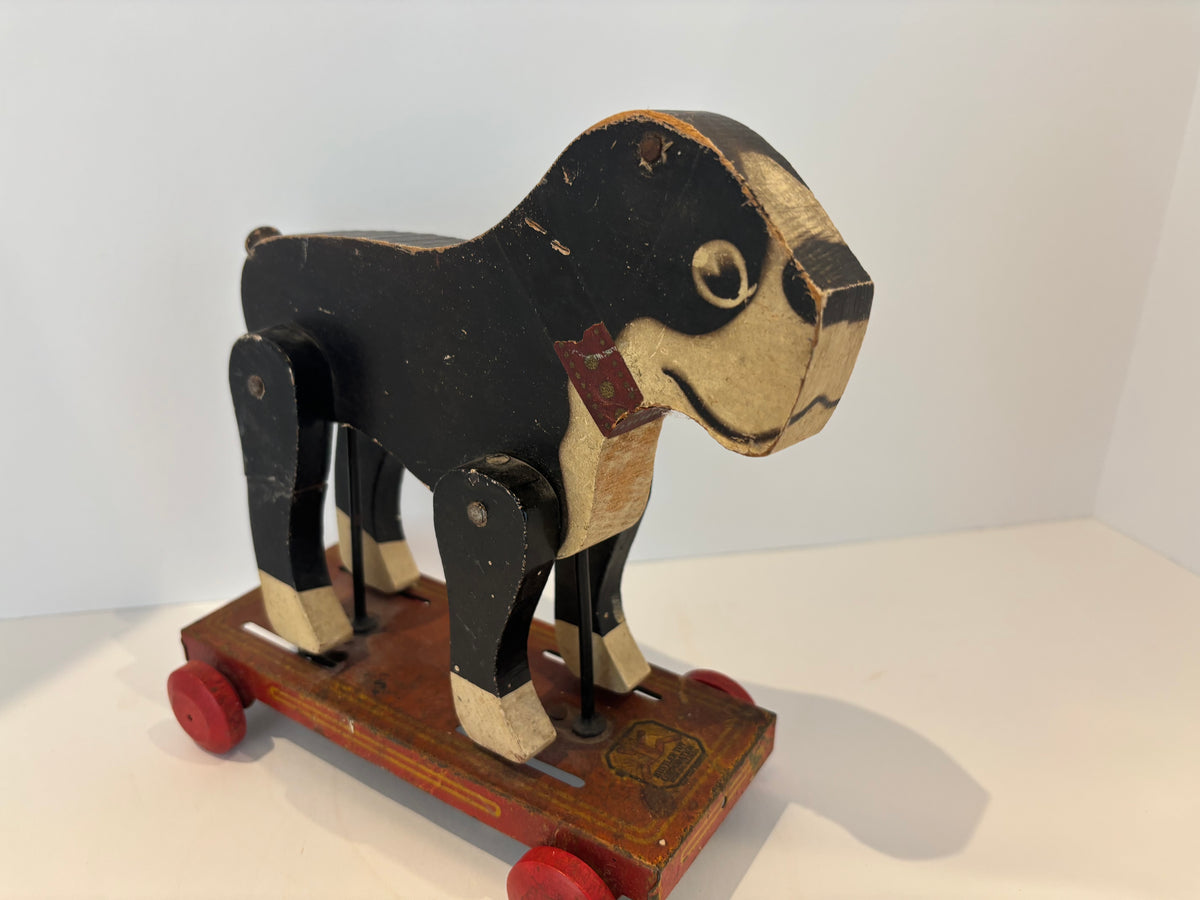Hustler Toy Corporation Mechanical Walking Bulldog Pull Toy Sterling, Illinois, circa 1920s–30s