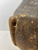 East African Carved & Fiber-Bound Wood Vessel
