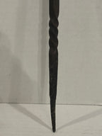FINE EARLY WROUGHT-IRON & BRASS HEARTH POKER