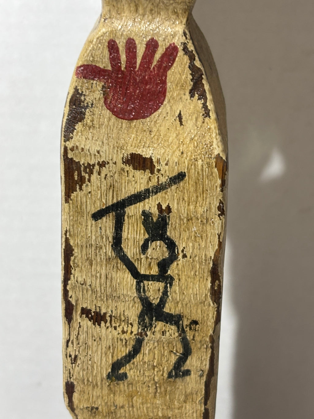 WONDERFULLY FOLKY AMERICAN CARVED & PAINTED NATIVE AMERICAN WOMAN WHIRLIGIG