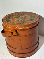 WONDERFULLY FOLKY PENNSYLVANIA-GERMAN PAINT-DECORATED SALT BOX