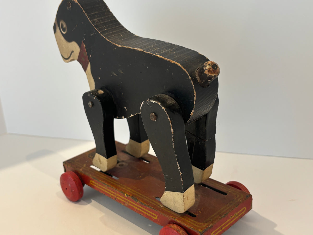 Hustler Toy Corporation Mechanical Walking Bulldog Pull Toy Sterling, Illinois, circa 1920s–30s