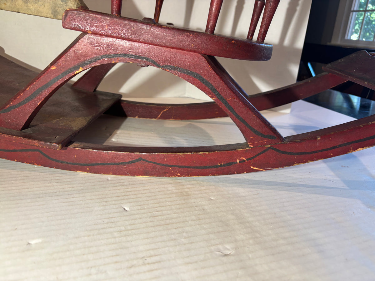 AMERICAN FOLK ART NURSERY ROCKING HORSE