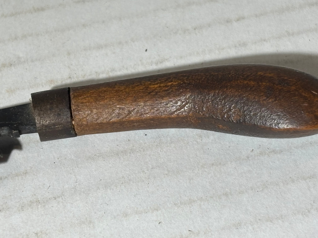 Late 19th Century Grafting Knife with Original Folk-Carved Wooden Sheath