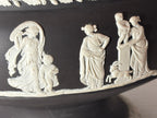 Wedgwood Black Basalt and White Jasperware Pedestal Bowl with Companion Cup England, circa 1920–1935
