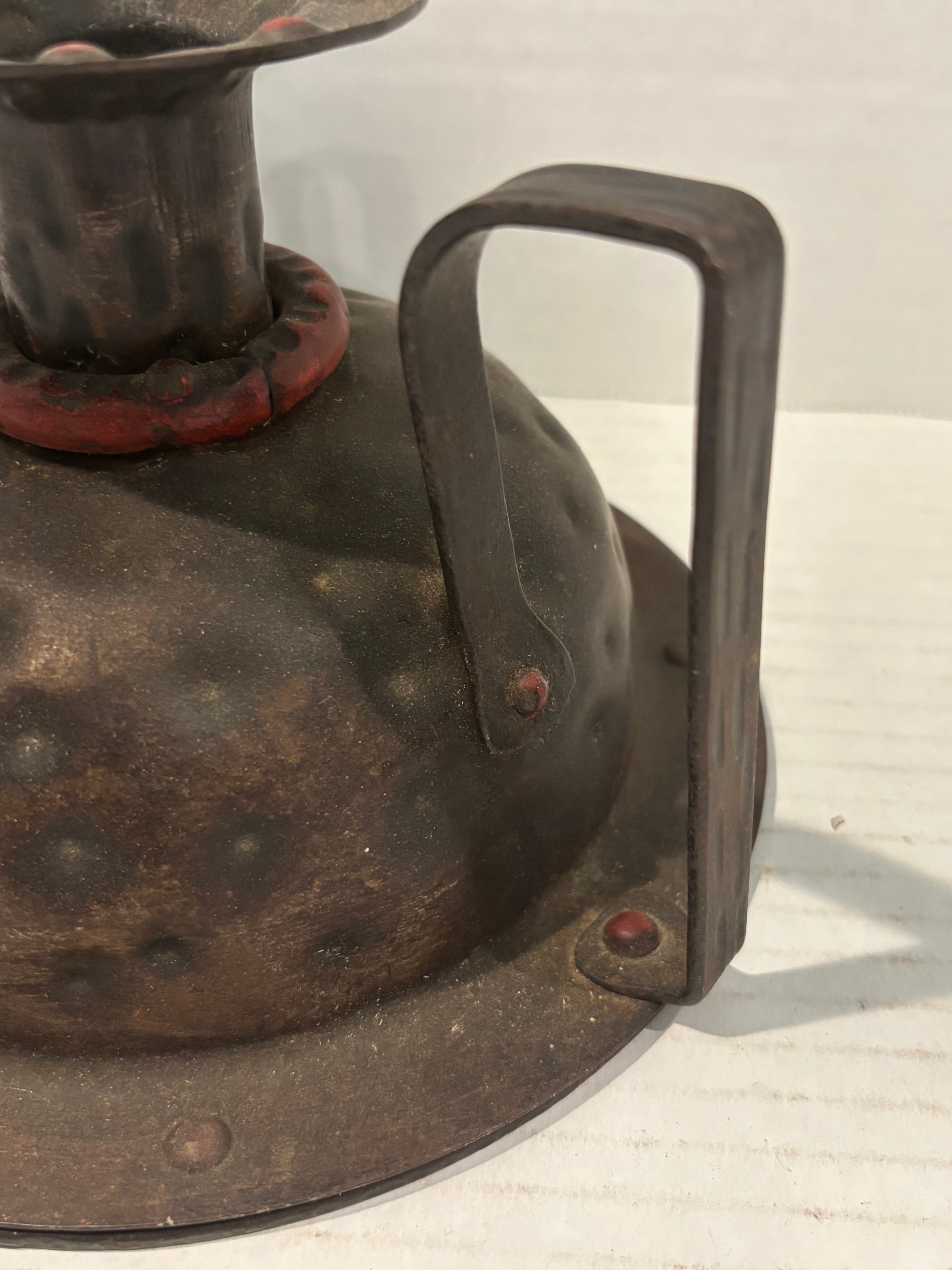 German Arts & Crafts Hammered Copper Chamberstick