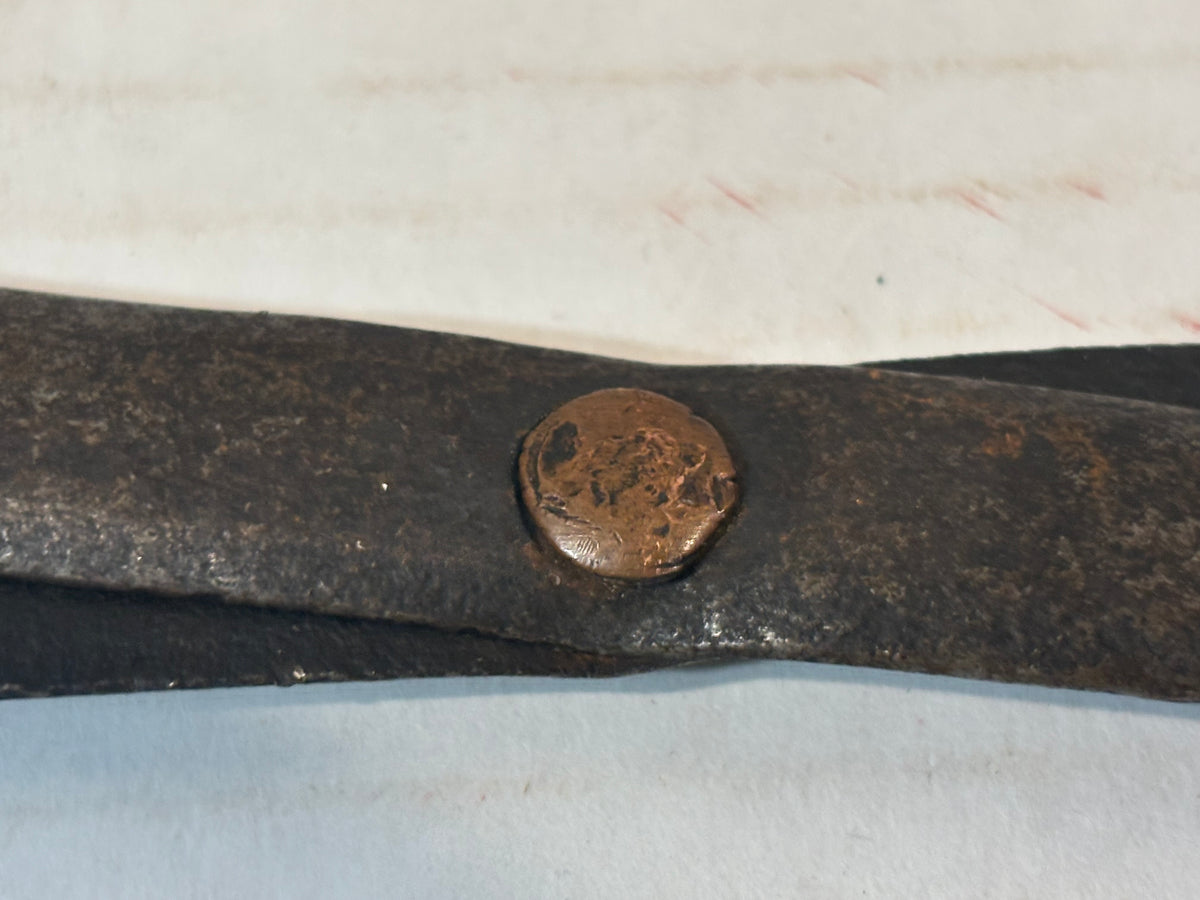 Early Pennsylvania Wrought-Iron Ember & Pipe Tongs, 18th Century